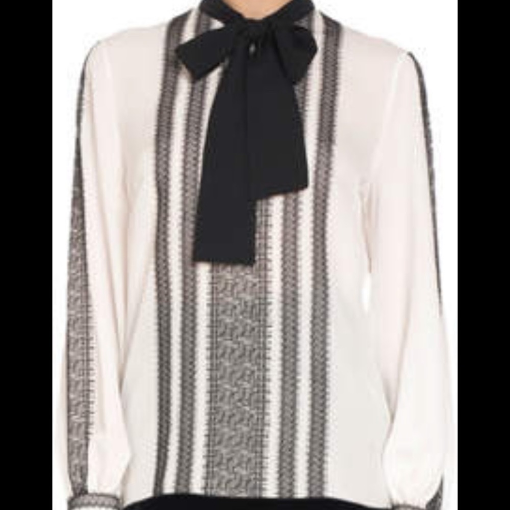 Andrew Gn Lace-Trimmed Silk-Blend Crepe Blouse
